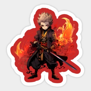 Reimagined Demon Slayer Fire Demon Sticker